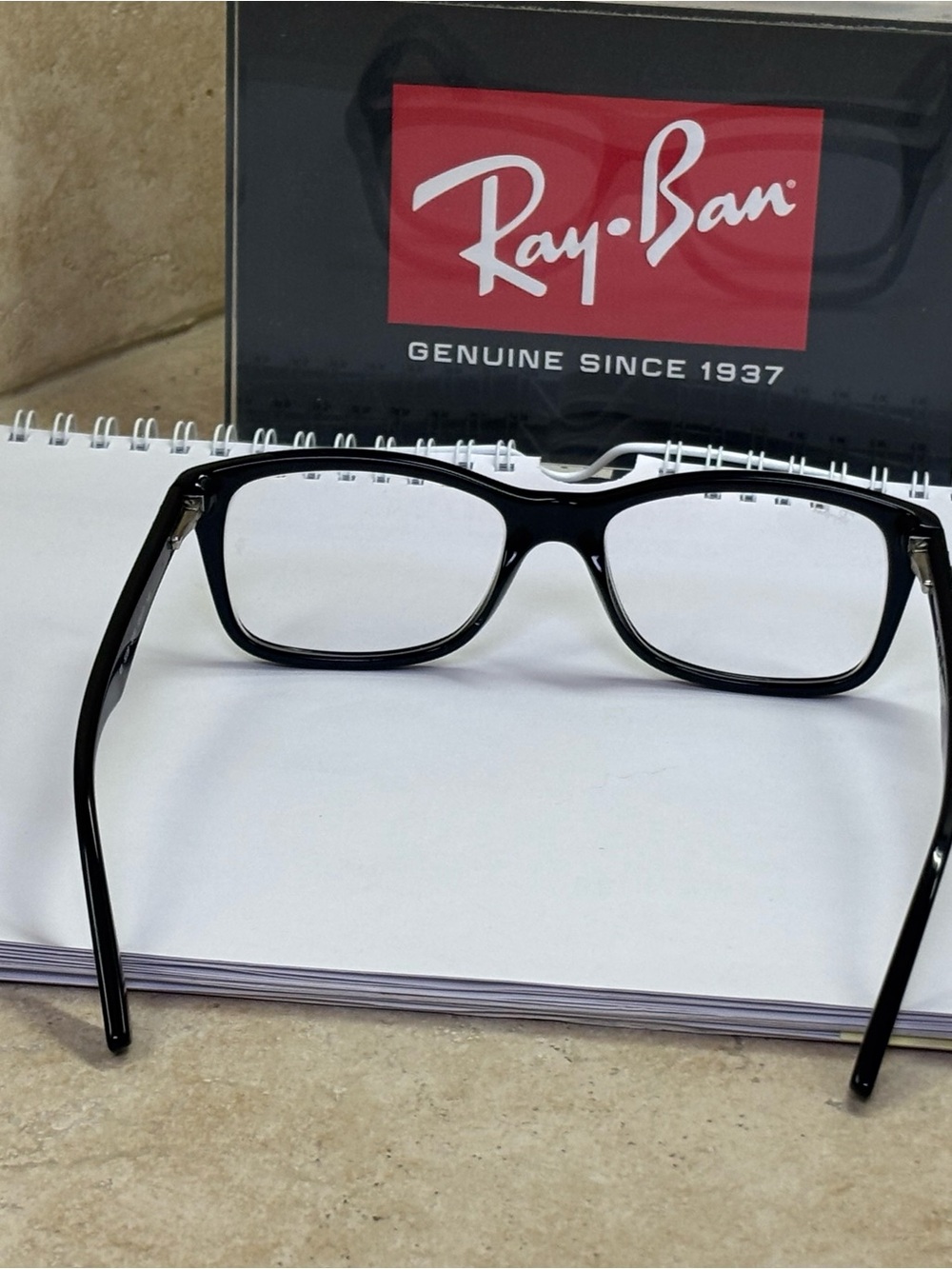 Ray-Ban RX5228 2000 Black Rectangular Acetate Optical Glasses - Picture 7 of 9